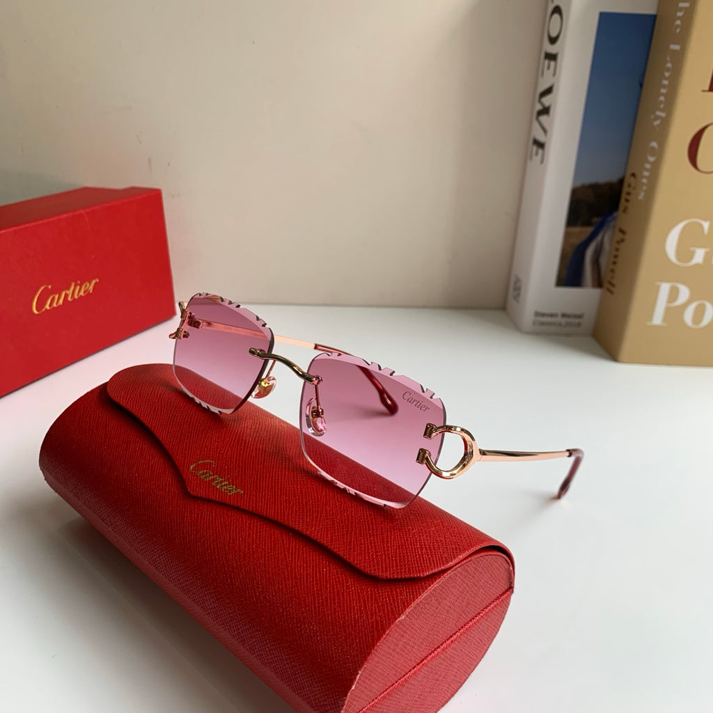 Cartier Lightweight Rimless Silver Lens Sunglasses for Men & Women - 432373 - detail image 4