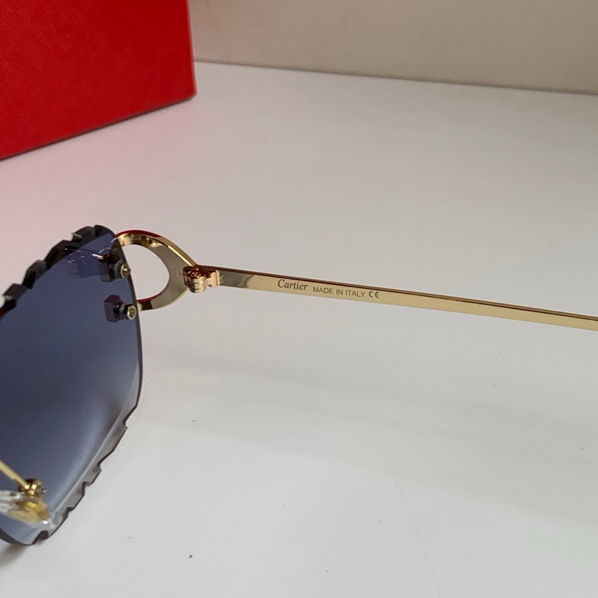 Cartier Lightweight Rimless Silver Lens Sunglasses for Men & Women - 432375 - detail image 6