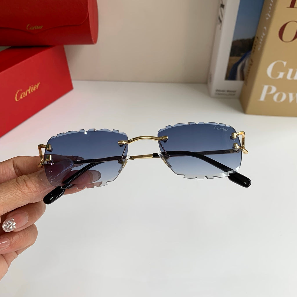 Cartier Lightweight Rimless Silver Lens Sunglasses for Men & Women - 432375 - detail image 3