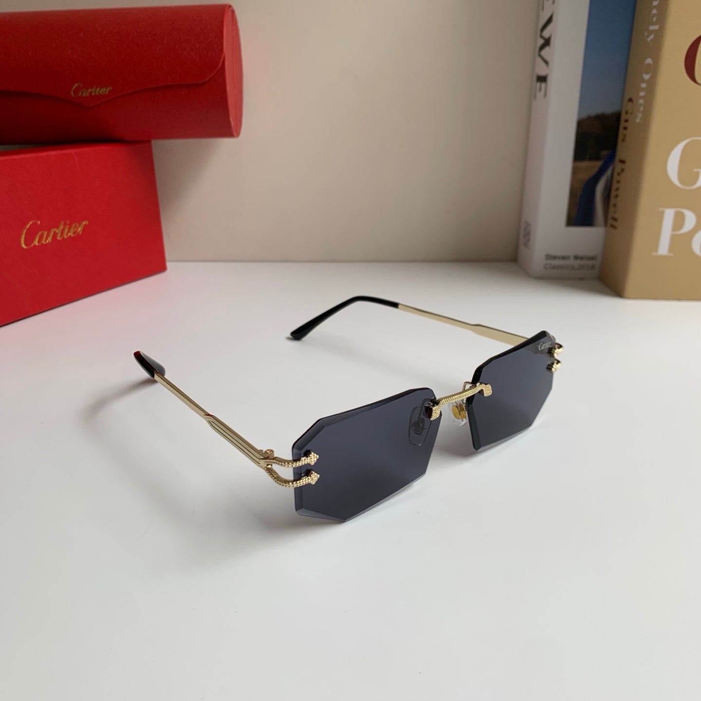 Cartier Fashion Silver Lens Sunglasses for Men & Women - 432276
