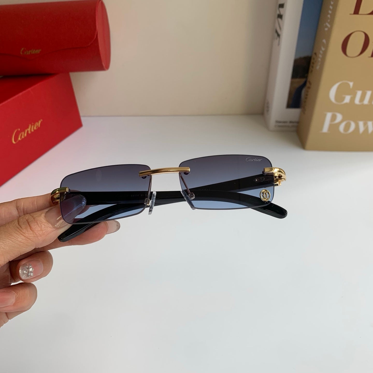 Cartier Fashion Silver Lens Sunglasses for Men & Women - 358520 - detail image 4