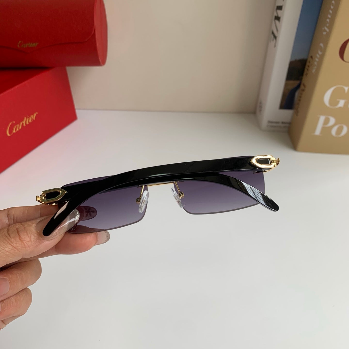 Cartier Fashion Silver Lens Sunglasses for Men & Women - 358522 - detail image 7