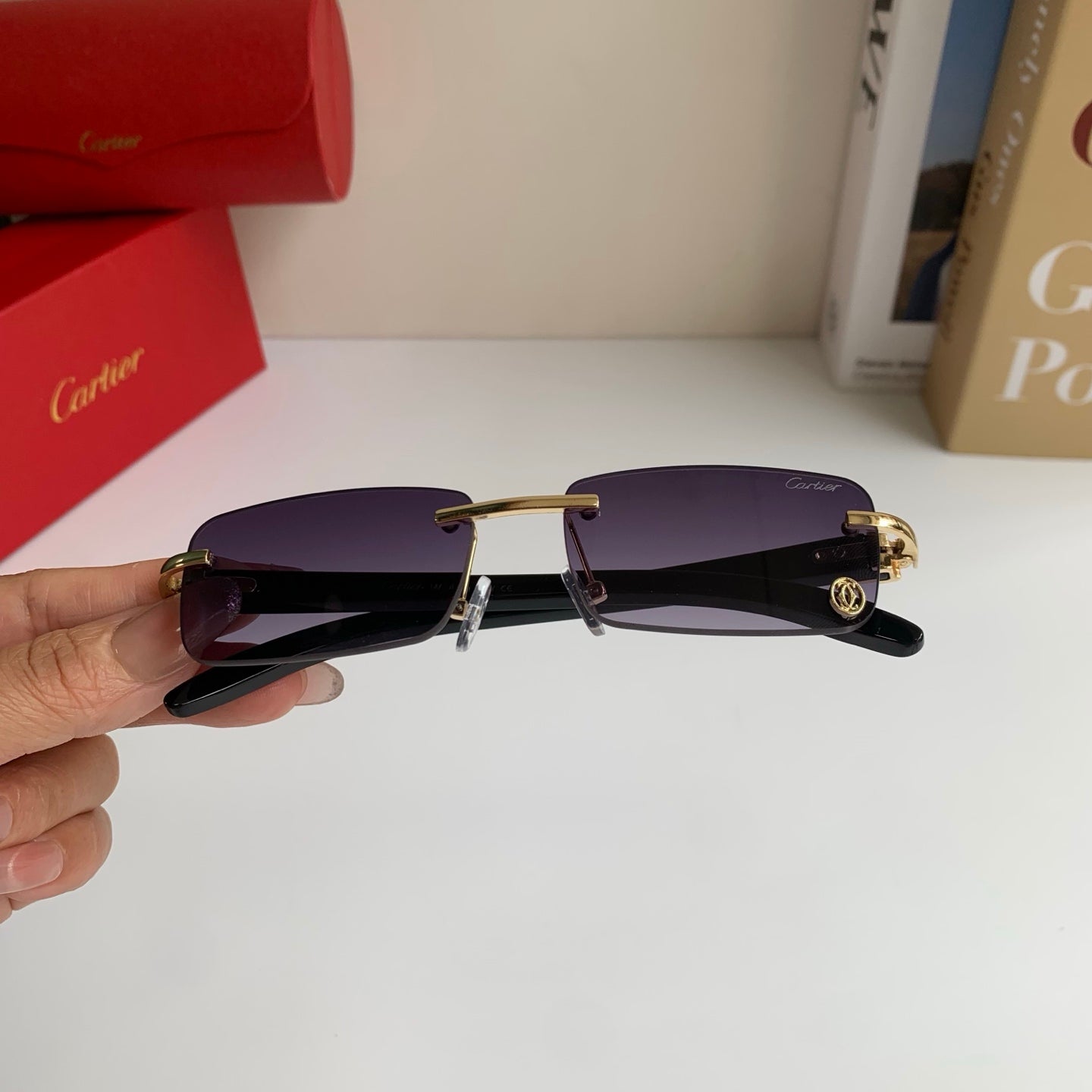 Cartier Fashion Silver Lens Sunglasses for Men & Women - 358522 - detail image 3