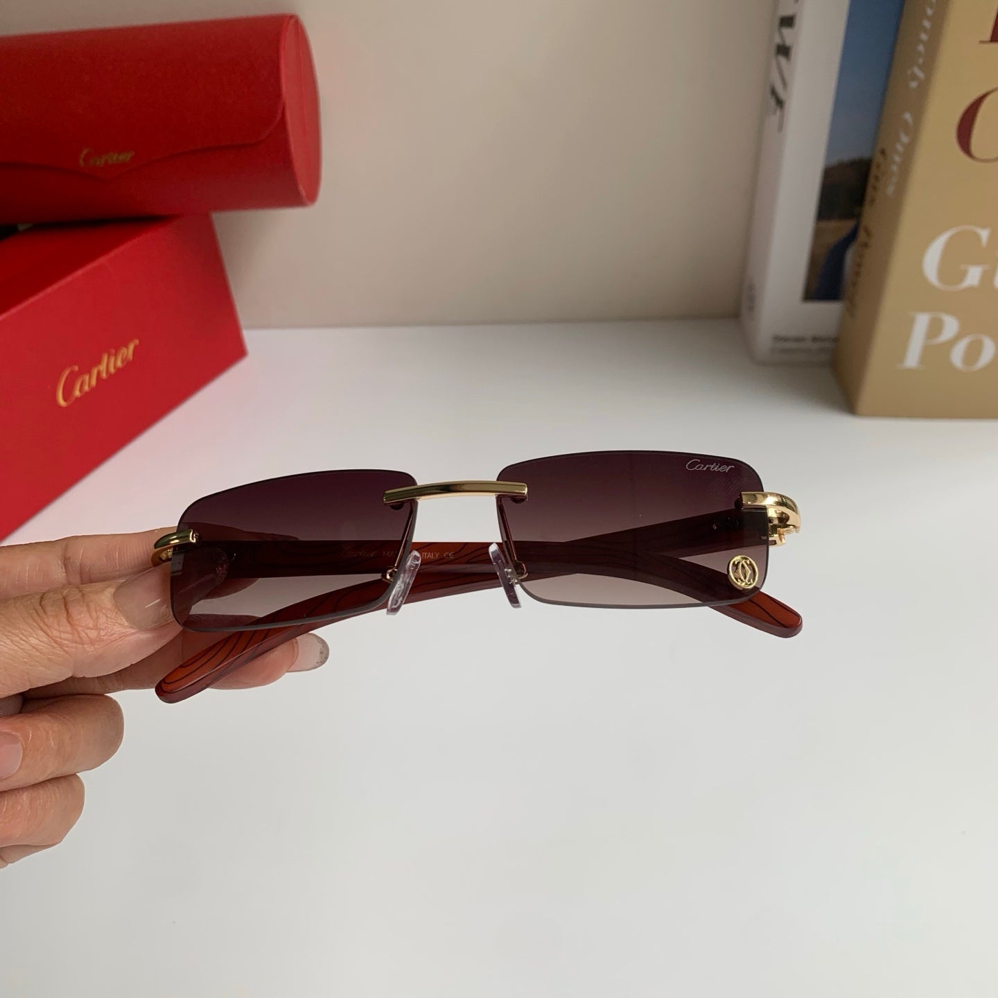 Cartier Fashion Silver Lens Sunglasses for Men & Women - 358523 - detail image 3