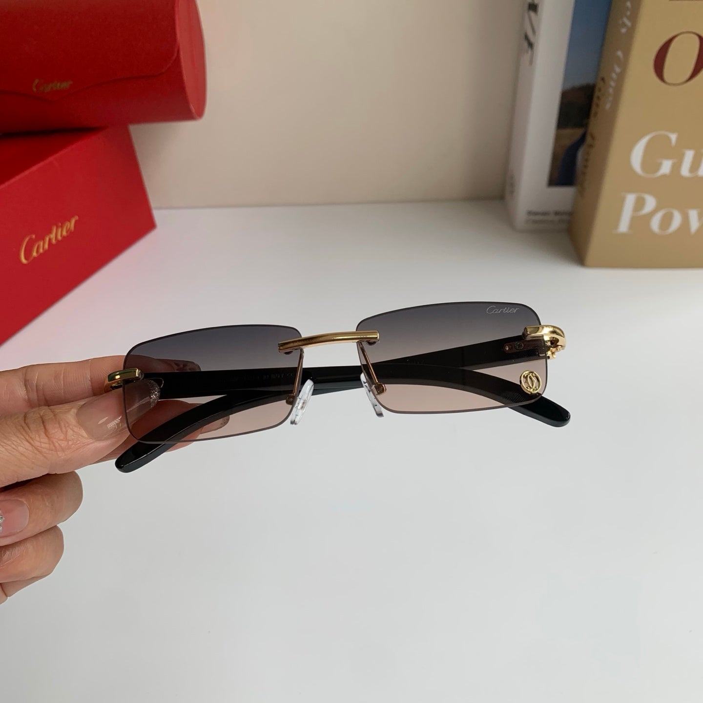 Cartier Fashion Silver Lens Sunglasses for Men & Women - 358524 - detail image 4
