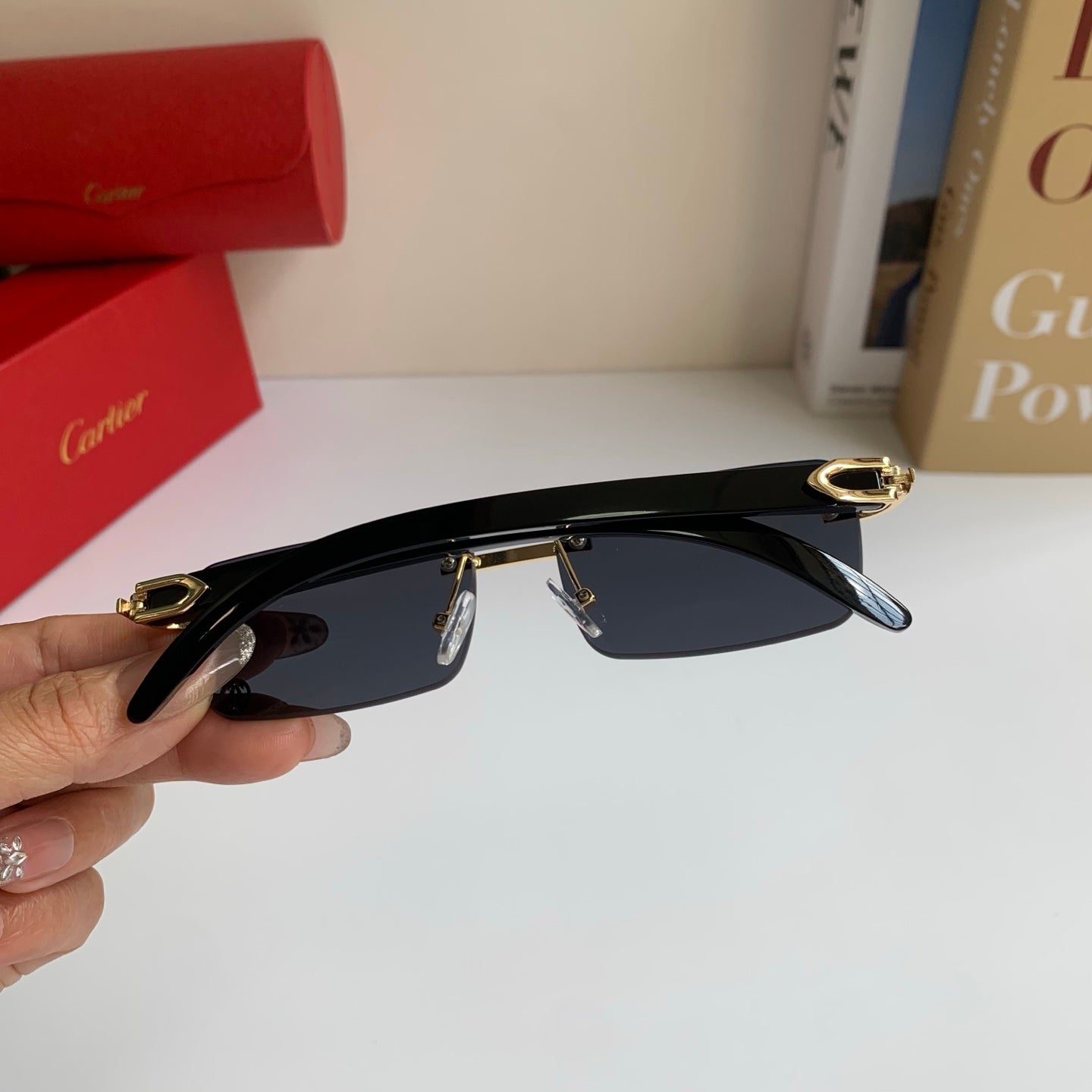 Cartier Fashion Silver Lens Sunglasses for Men & Women - 358526 - detail image 6