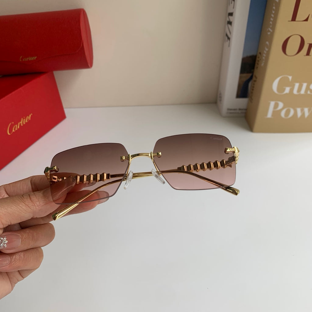 Cartier Lightweight Rimless Silver Lens Sunglasses for Men & Women - 372266 - detail image 4