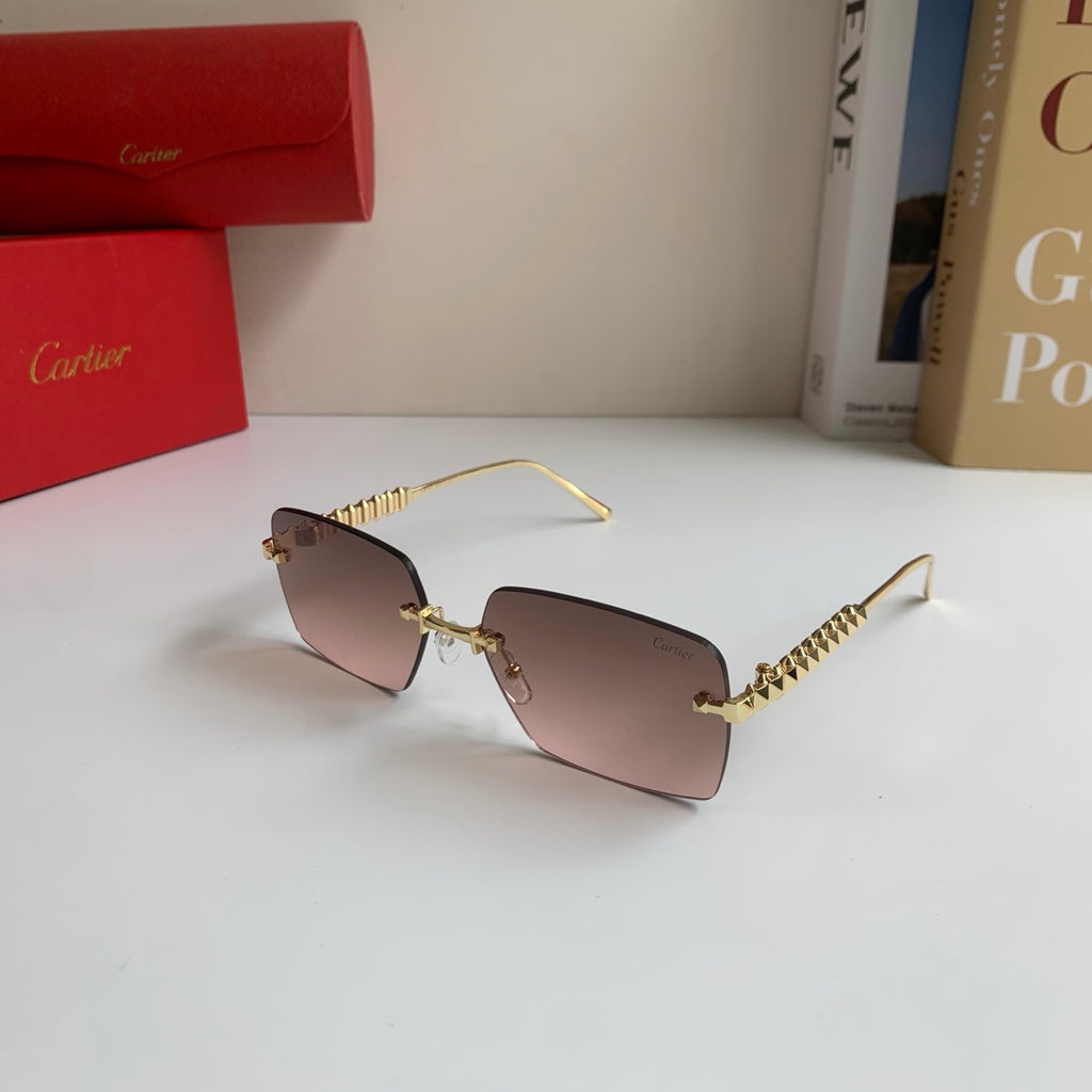 Cartier Lightweight Rimless Silver Lens Sunglasses for Men & Women - 372266 - detail image 2