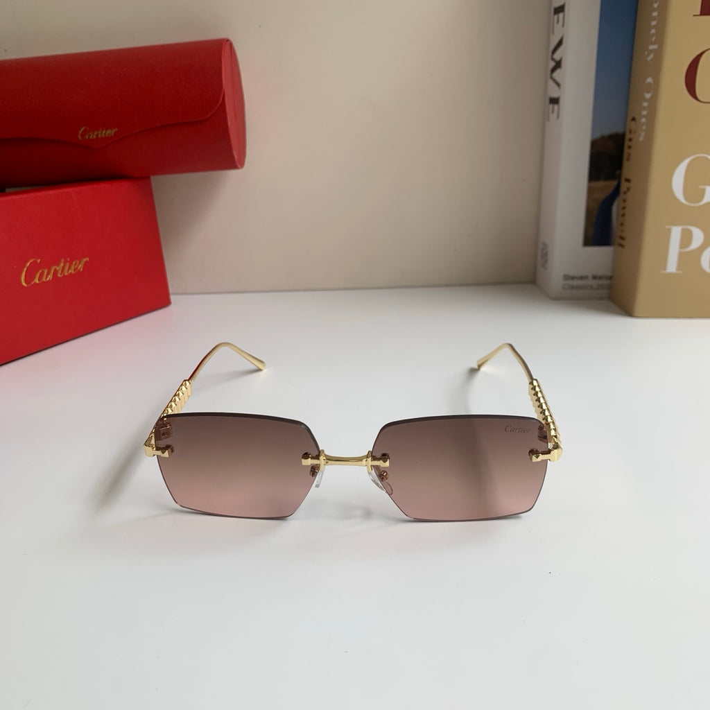 Cartier Lightweight Rimless Silver Lens Sunglasses for Men & Women - 372266 - detail image 3