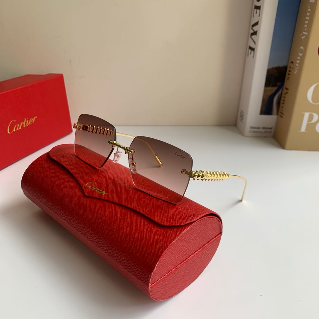Cartier Lightweight Rimless Silver Lens Sunglasses for Men & Women - 372266 - detail image 5