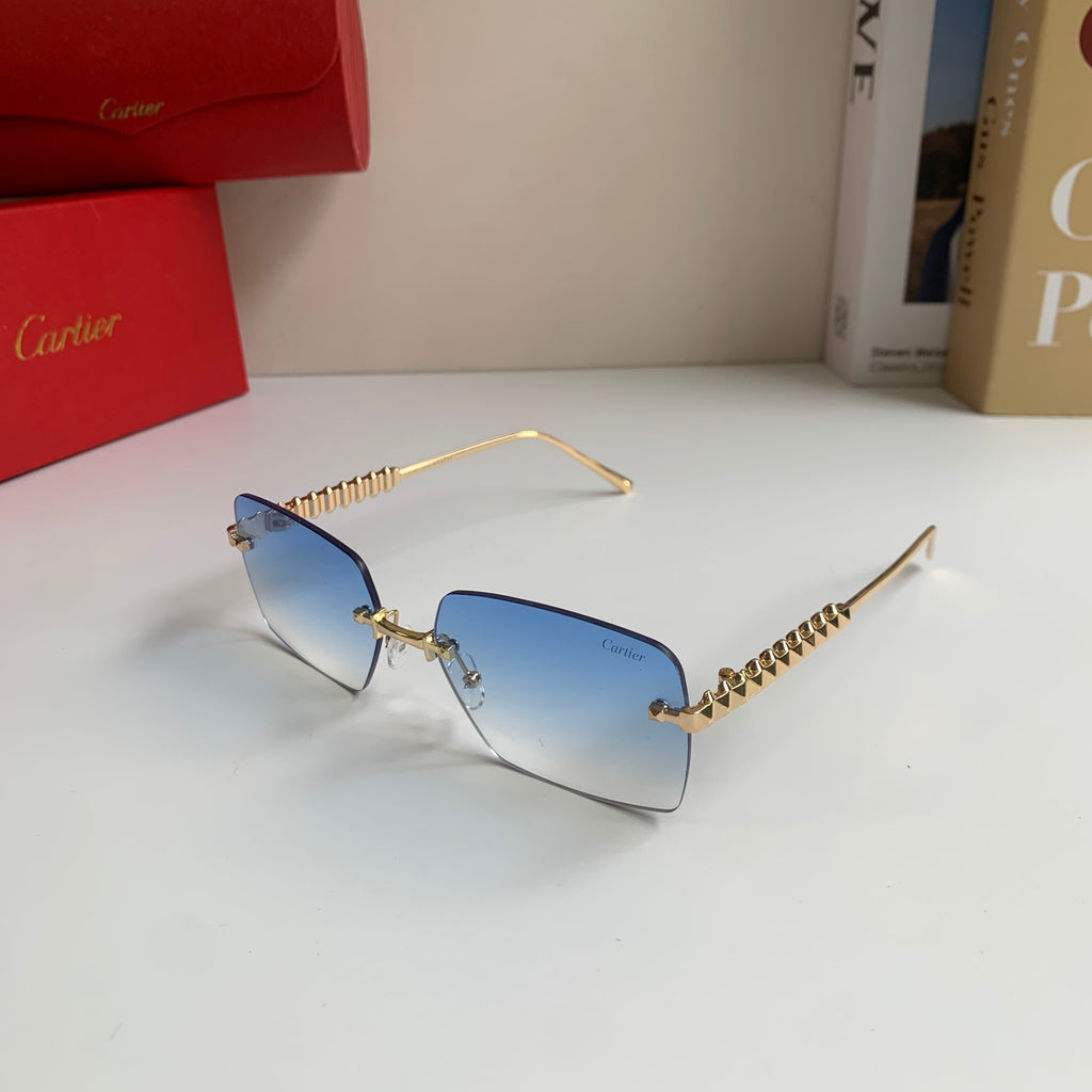 Cartier Lightweight Rimless Silver Lens Sunglasses for Men & Women - 372267 - detail image 2