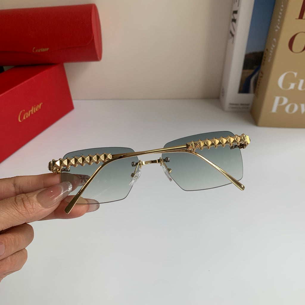Cartier Lightweight Rimless Silver Lens Sunglasses for Men & Women - 372269 - detail image 7