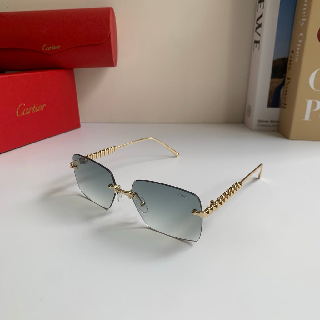 Cartier Lightweight Rimless Silver Lens Sunglasses for Men & Women - 372269 - detail image 2
