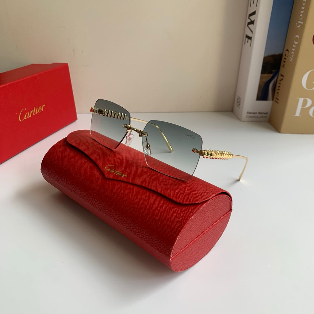 Cartier Lightweight Rimless Silver Lens Sunglasses for Men & Women - 372269 - detail image 5