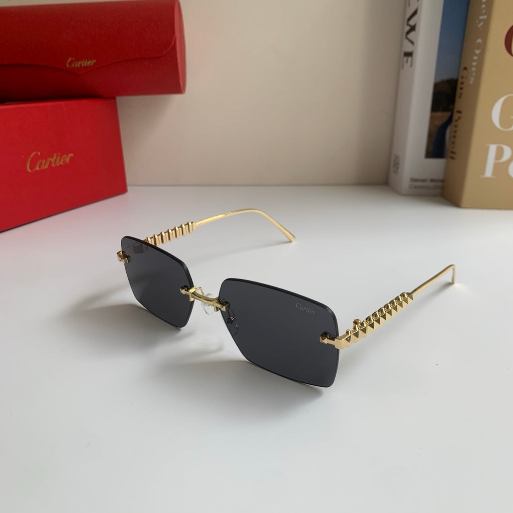 Cartier Lightweight Rimless Silver Lens Sunglasses for Men & Women - 372270 - detail image 2