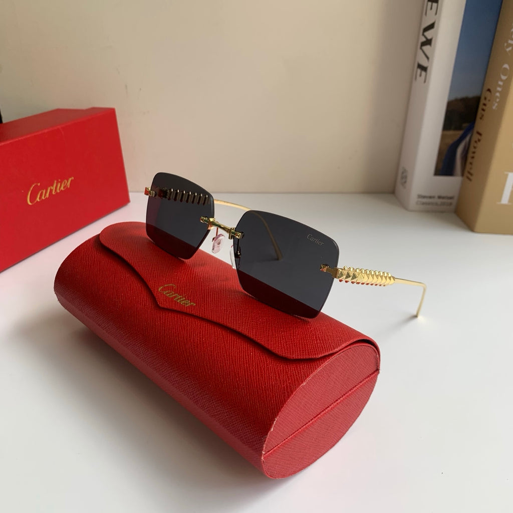 Cartier Lightweight Rimless Silver Lens Sunglasses for Men & Women - 372270 - detail image 4