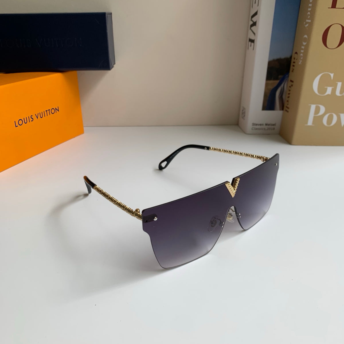Louis Vuitton Square Silver Lens Sunglasses for Men & Women - 371372