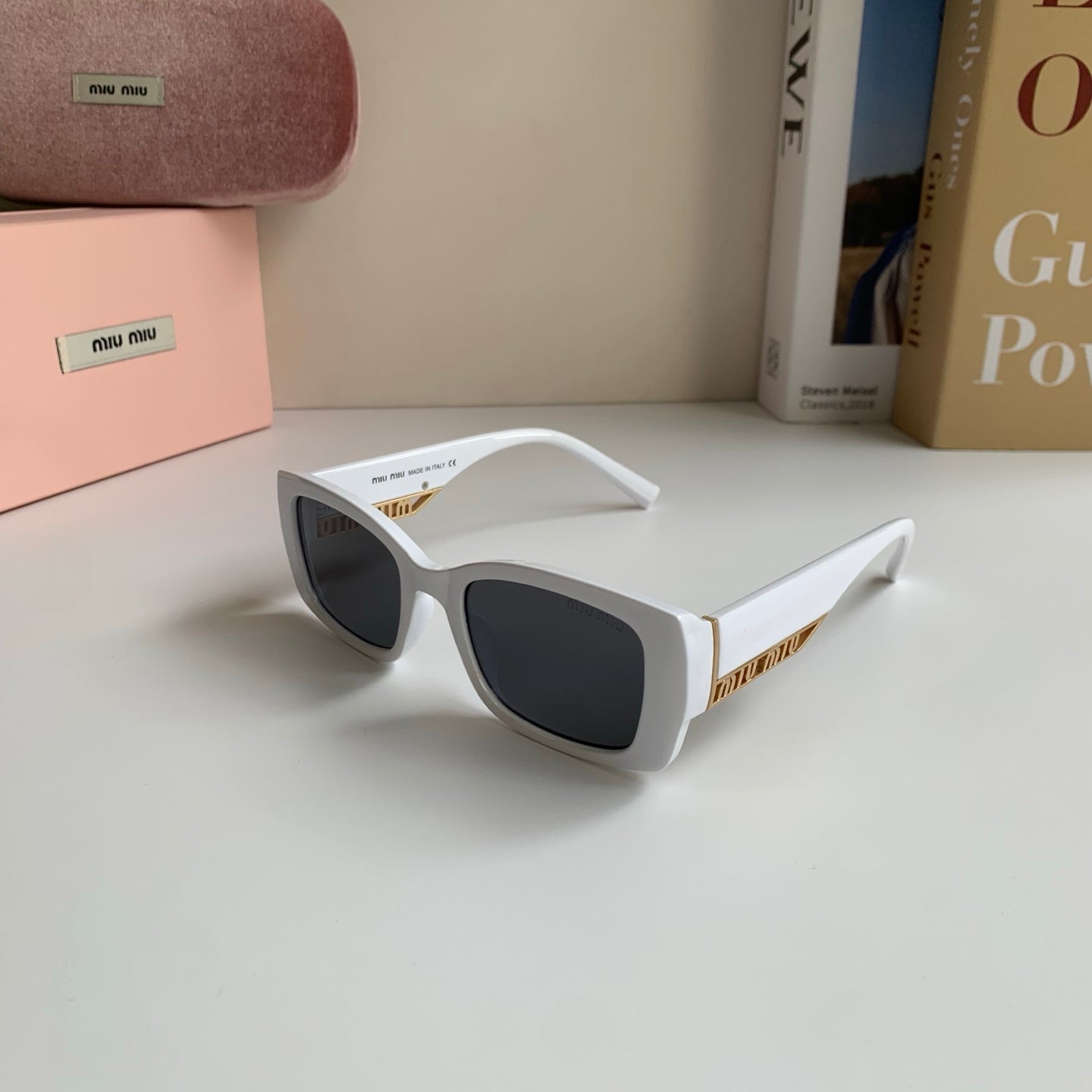 Miu Miu Square Silver Lens Sunglasses for Men & Women - 372429 - detail image 2