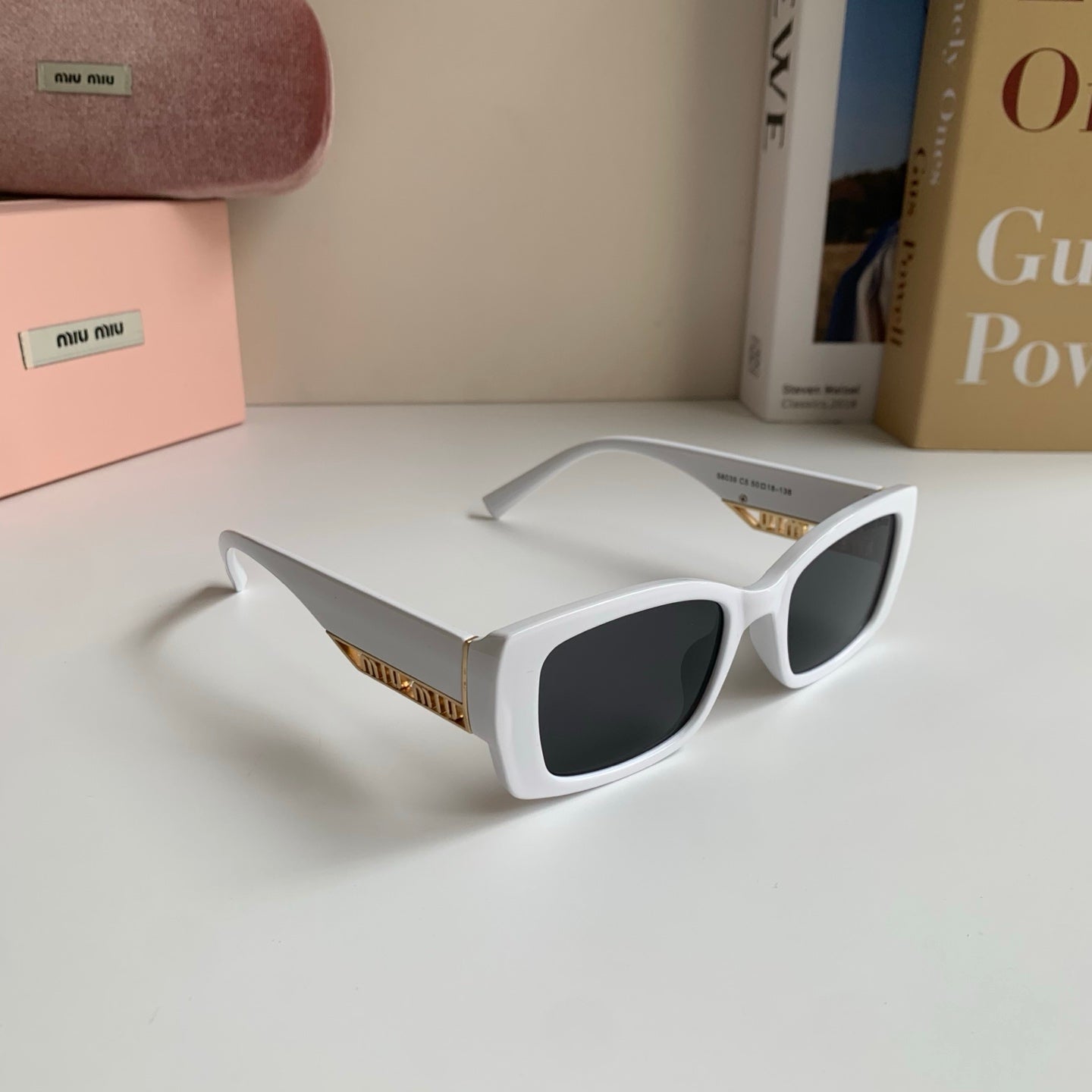 Miu Miu Square Silver Lens Sunglasses for Men & Women - 466169