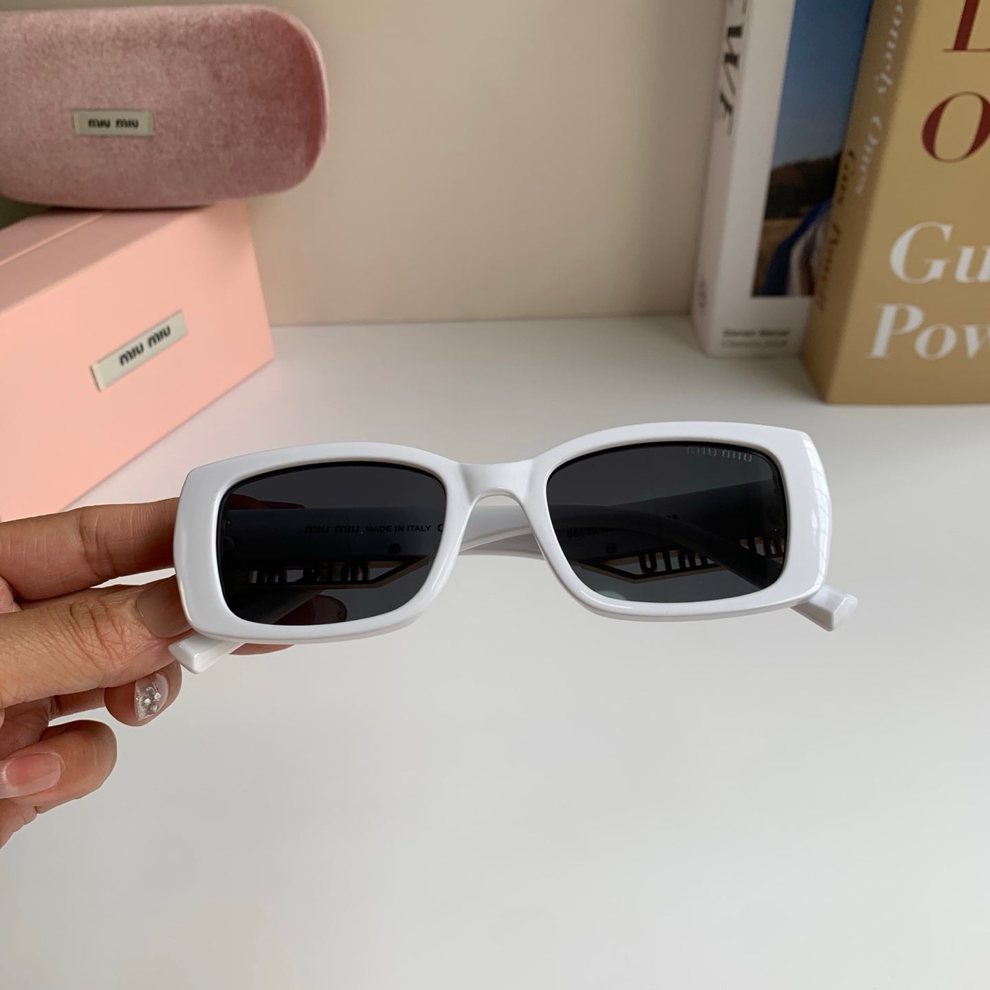 Miu Miu Square Silver Lens Sunglasses for Men & Women - 372429 - detail image 3