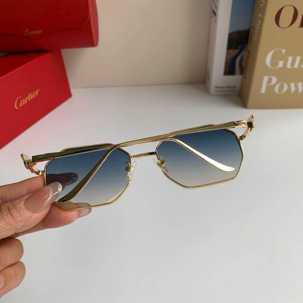 Cartier Metal Fashion Silver Lens Sunglasses for Men & Women - 372208 - detail image 7