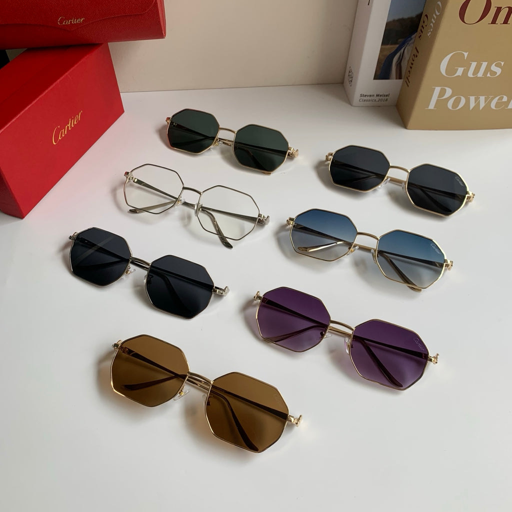 Cartier Metal Fashion Silver Lens Sunglasses for Men & Women - 372211 - detail image 9