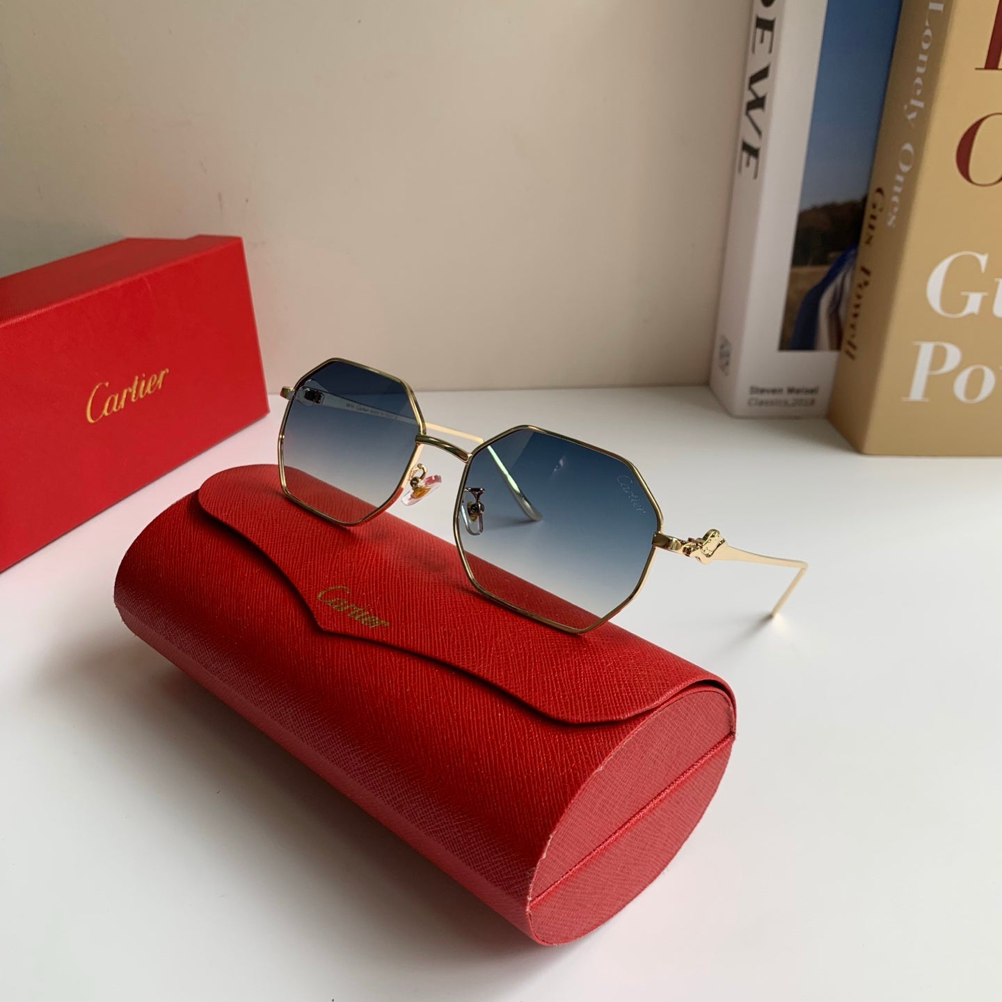 Cartier Metal Fashion Silver Lens Sunglasses for Men & Women - 372208 - detail image 5