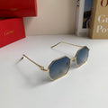 Cartier Metal Fashion Silver Lens Sunglasses for Men & Women - 372208
