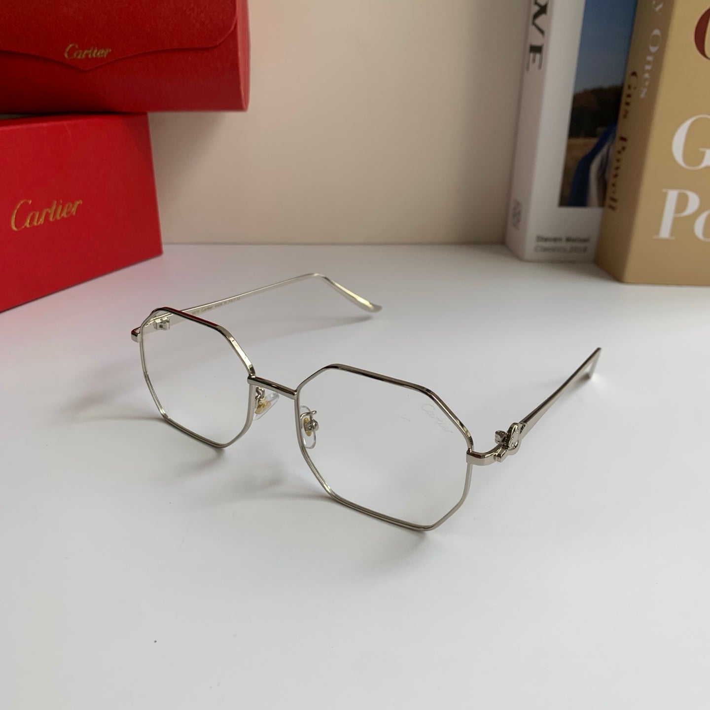 Cartier Metal Fashion Silver Lens Sunglasses for Men & Women - 372209 - detail image 2