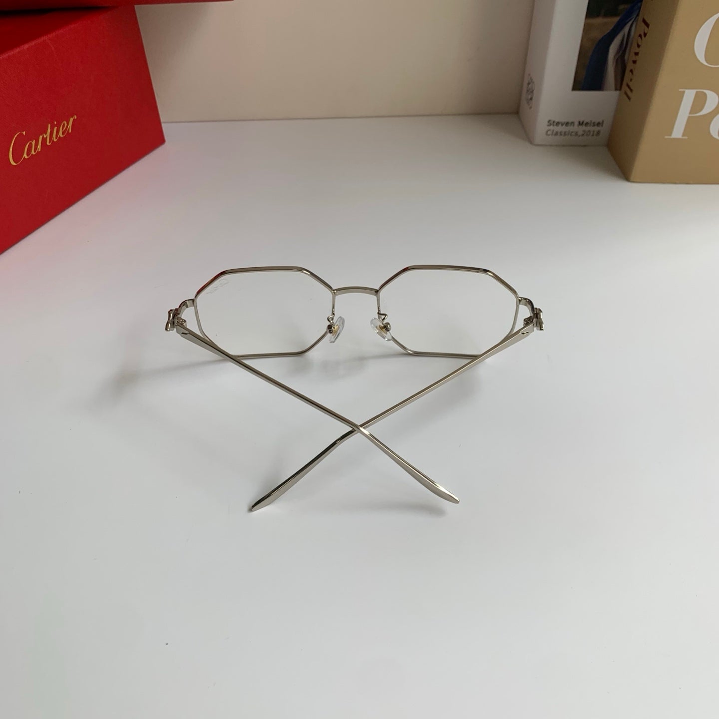 Cartier Metal Fashion Silver Lens Sunglasses for Men & Women - 372209 - detail image 7
