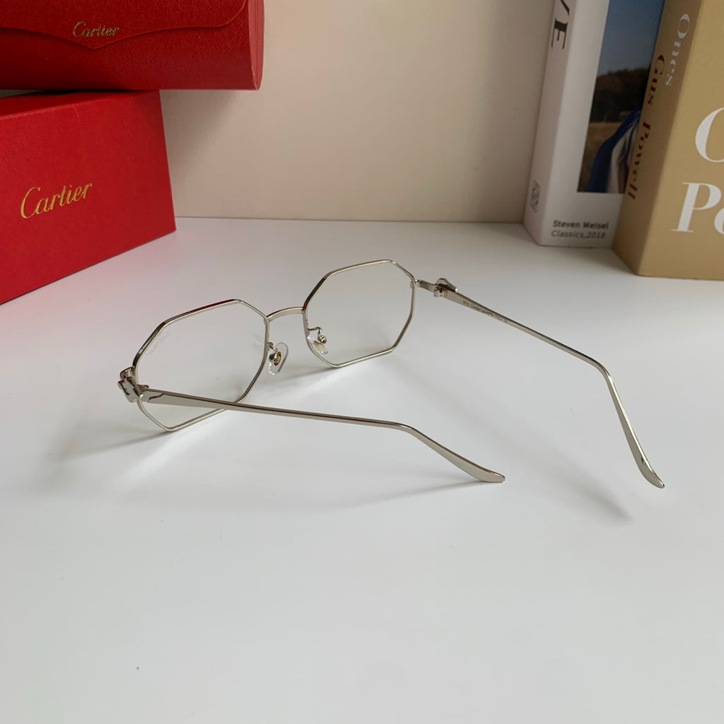 Cartier Metal Fashion Silver Lens Sunglasses for Men & Women - 372209 - detail image 8