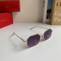Cartier Metal Fashion Silver Lens Sunglasses for Men & Women - 372211