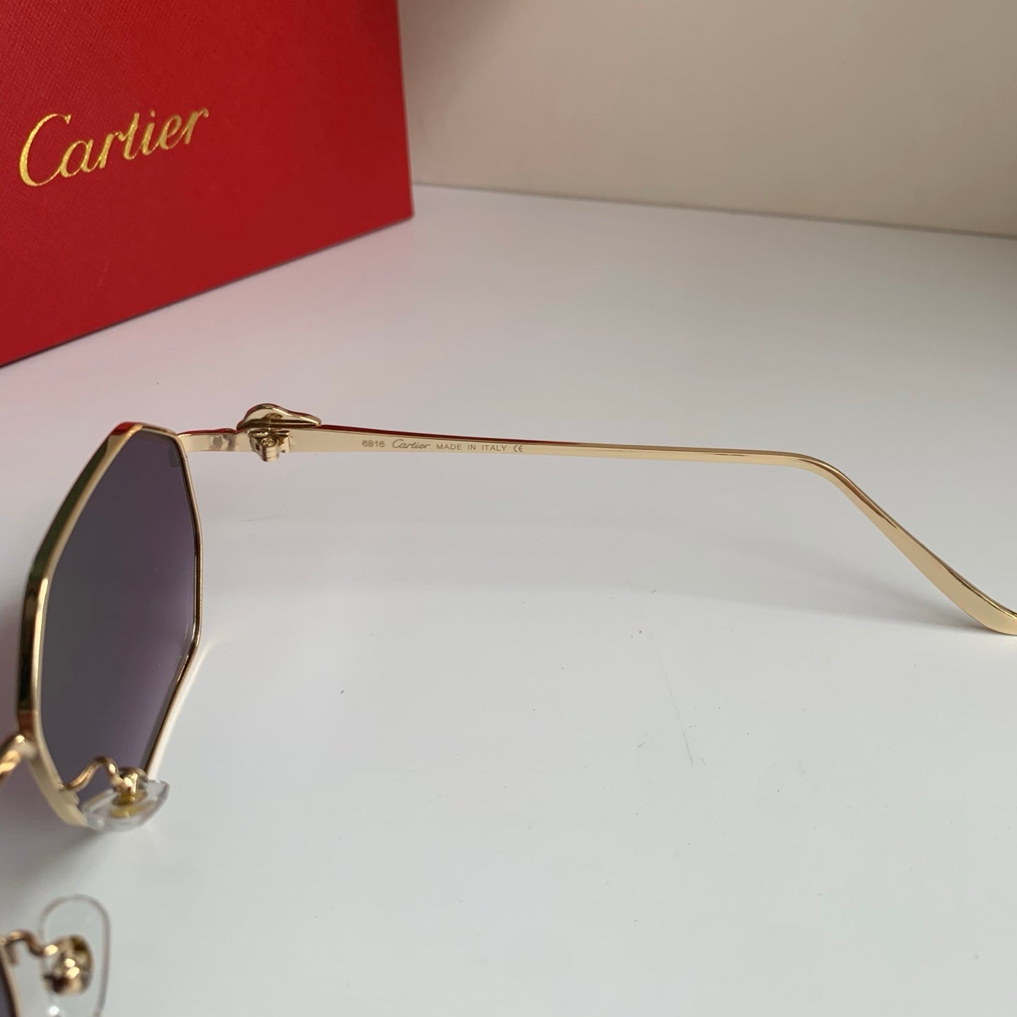 Cartier Metal Fashion Silver Lens Sunglasses for Men & Women - 372211 - detail image 7