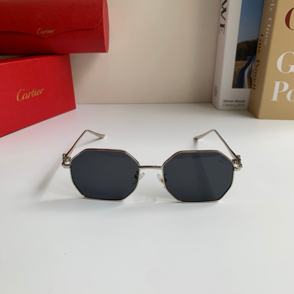 Cartier Metal Fashion Silver Lens Sunglasses for Men & Women - 372210 - detail image 3