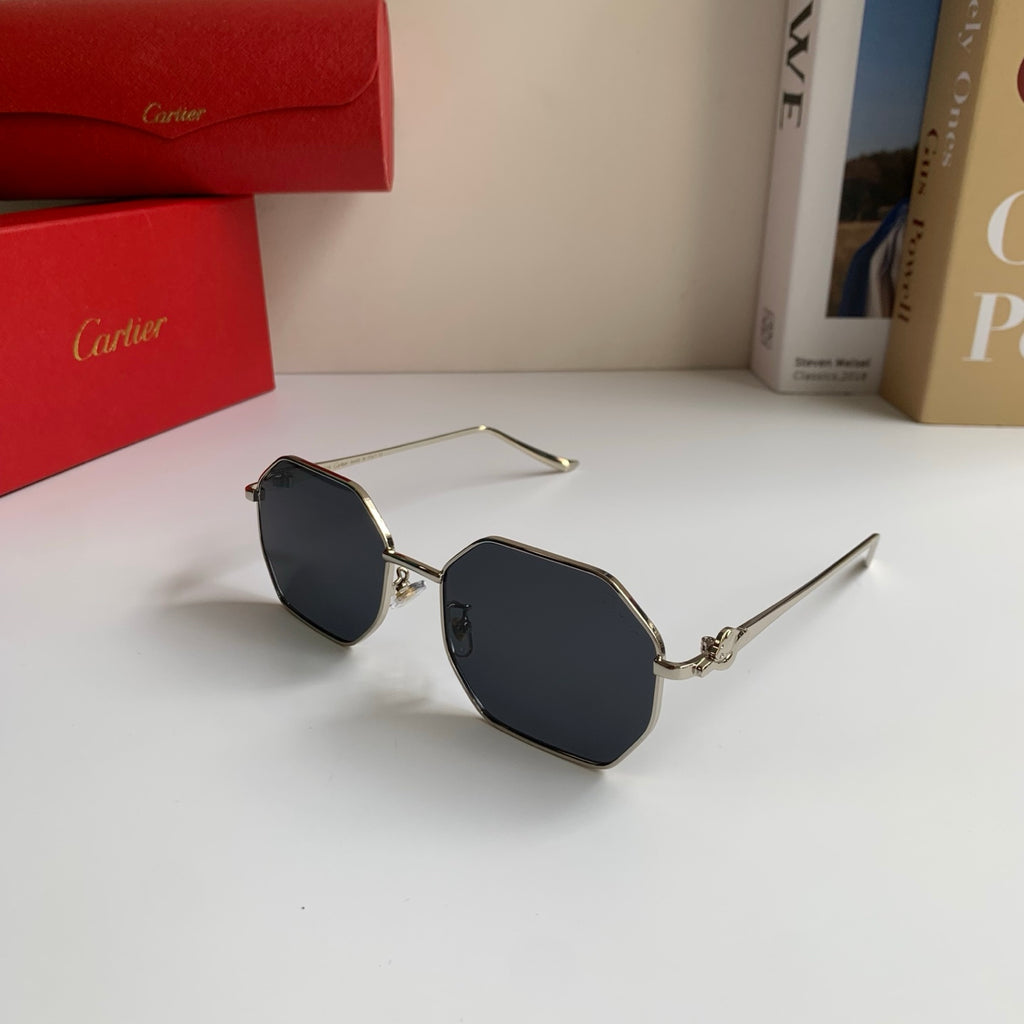 Cartier Metal Fashion Silver Lens Sunglasses for Men & Women - 372210 - detail image 2