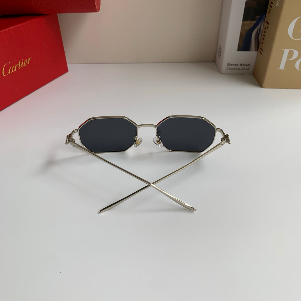 Cartier Metal Fashion Silver Lens Sunglasses for Men & Women - 372210 - detail image 6