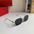 Cartier Metal Fashion Silver Lens Sunglasses for Men & Women - 372210