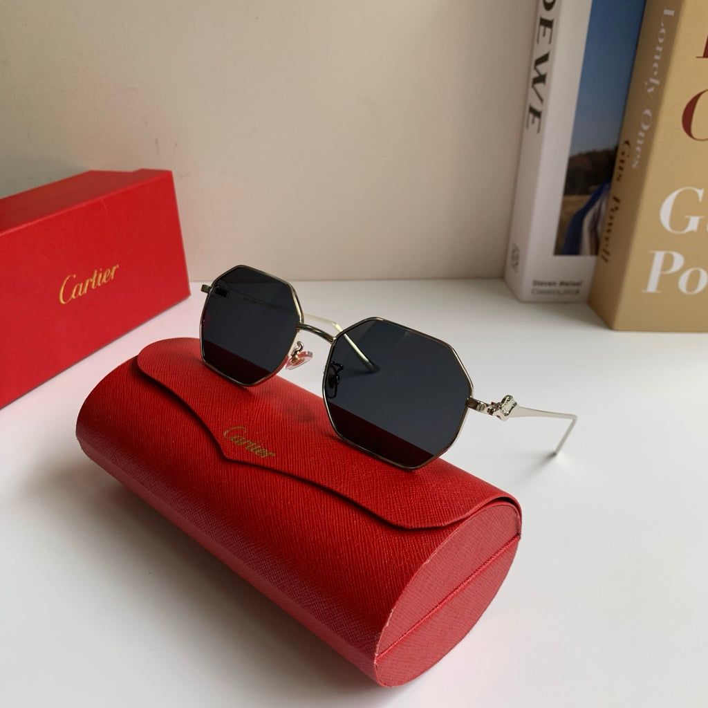 Cartier Metal Fashion Silver Lens Sunglasses for Men & Women - 372210 - detail image 5