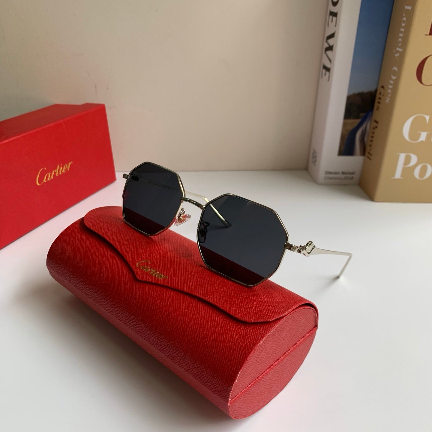 Cartier Metal Fashion Silver Lens Sunglasses for Men & Women - 372210 - detail image 5