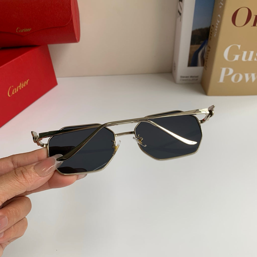 Cartier Metal Fashion Silver Lens Sunglasses for Men & Women - 372210 - detail image 7