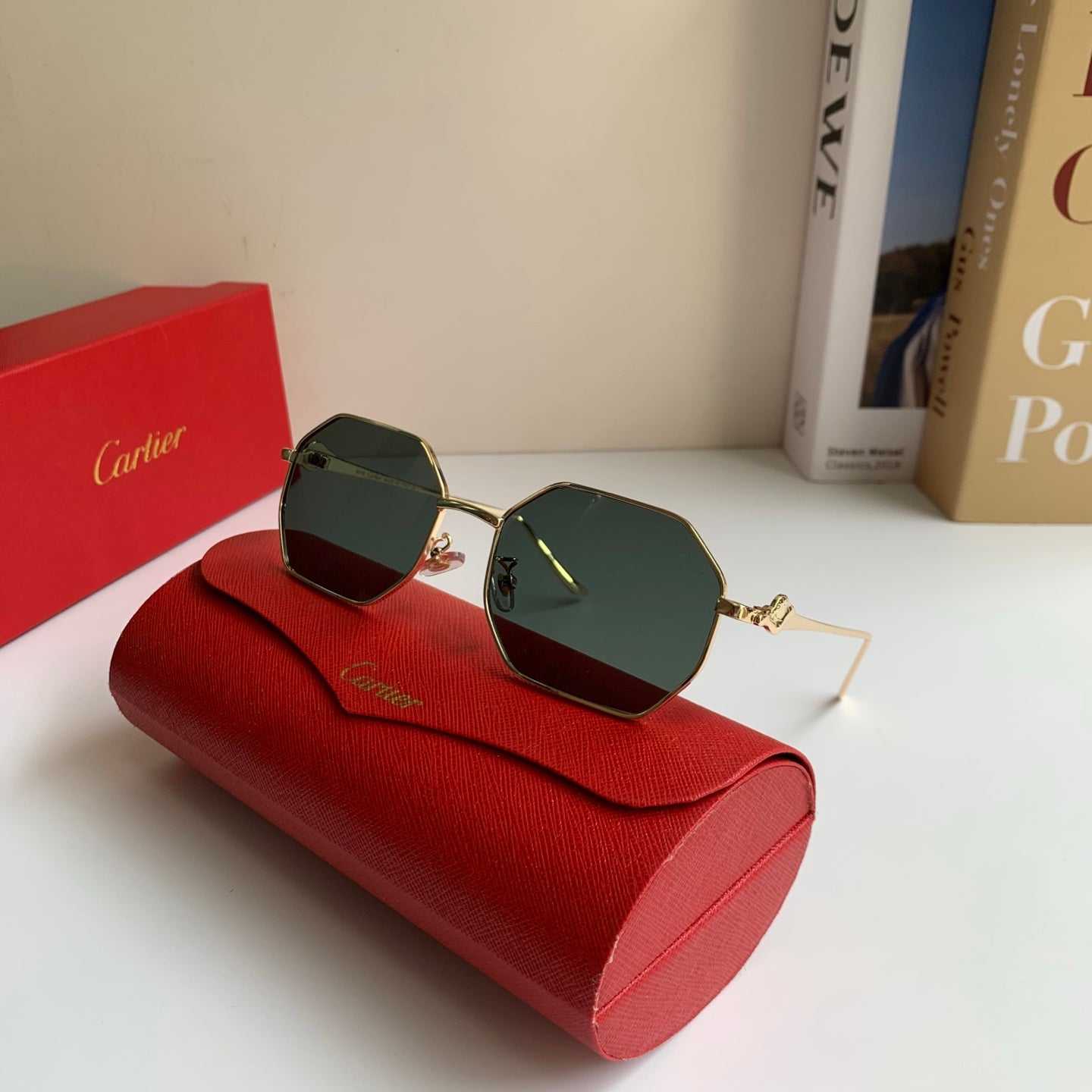 Cartier Metal Fashion Silver Lens Sunglasses for Men & Women - 372212 - detail image 5