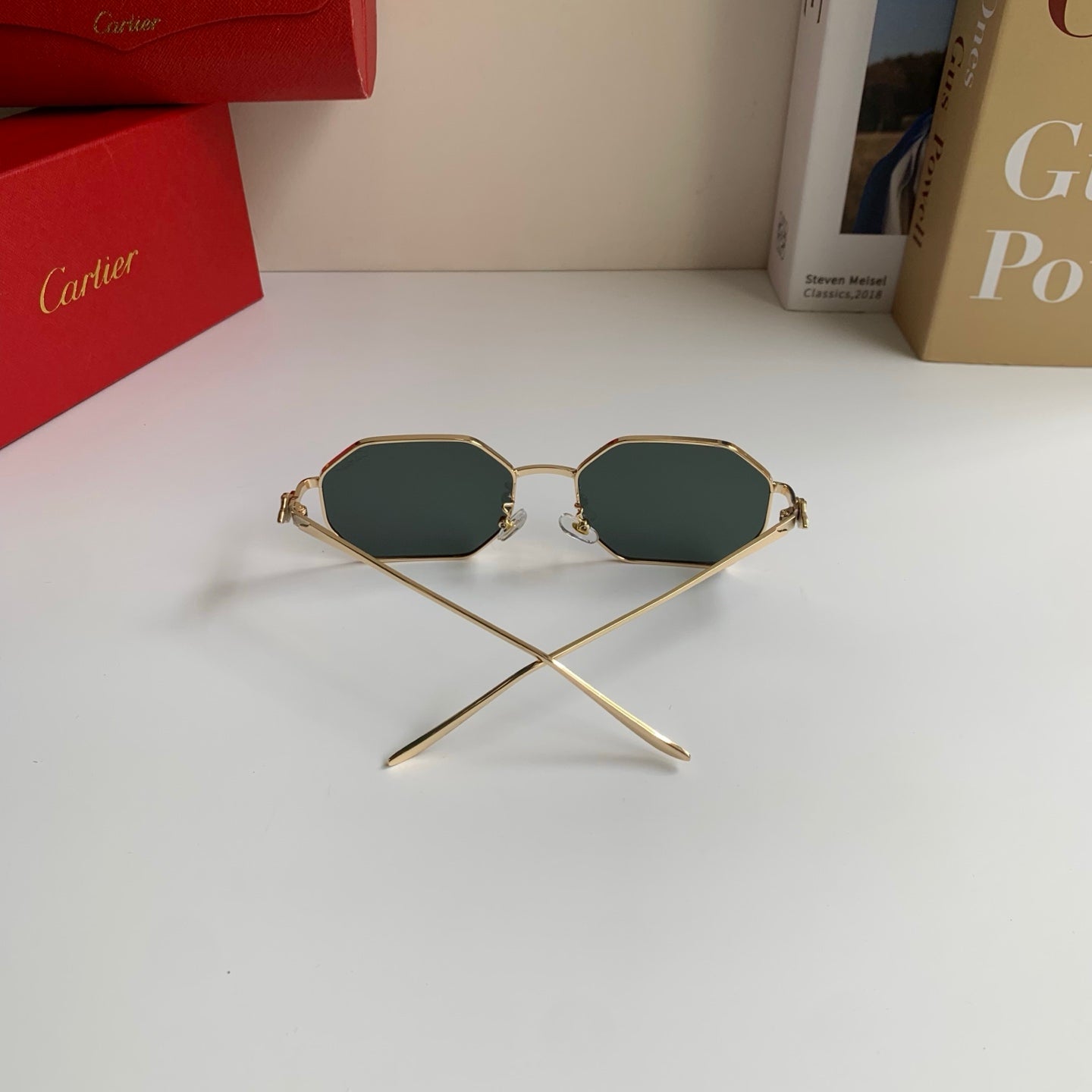Cartier Metal Fashion Silver Lens Sunglasses for Men & Women - 372212 - detail image 6