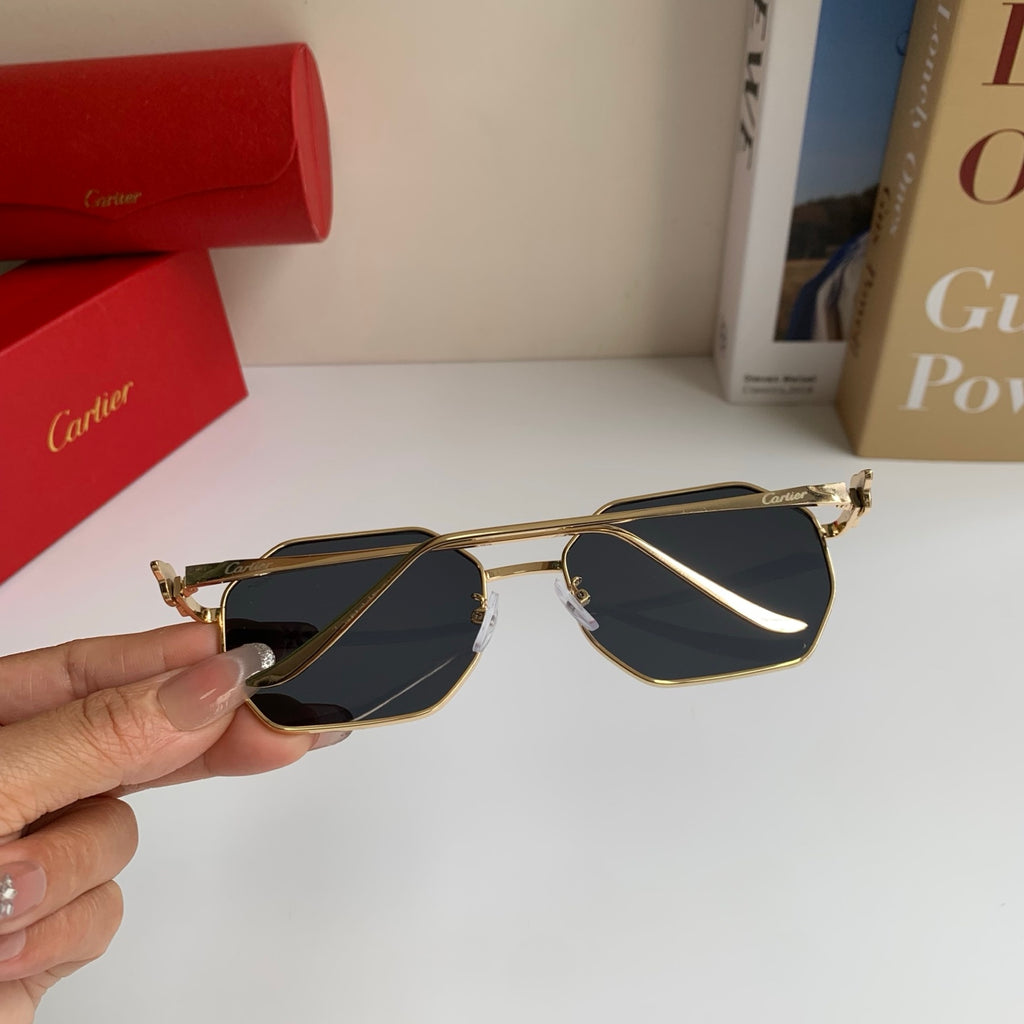 Cartier Metal Fashion Silver Lens Sunglasses for Men & Women - 372214 - detail image 8