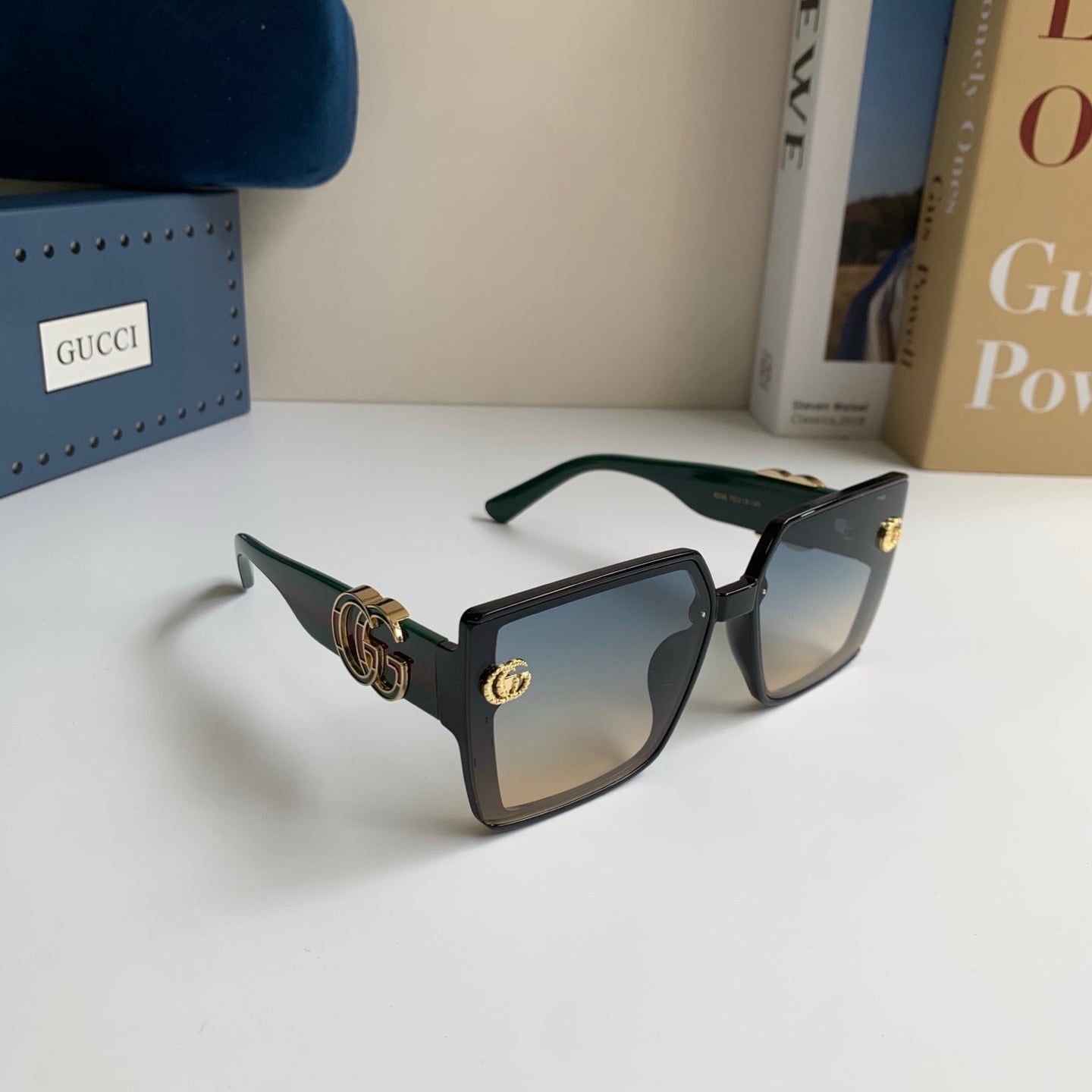 Gucci Square Silver Lens Sunglasses for Men & Women - 371482