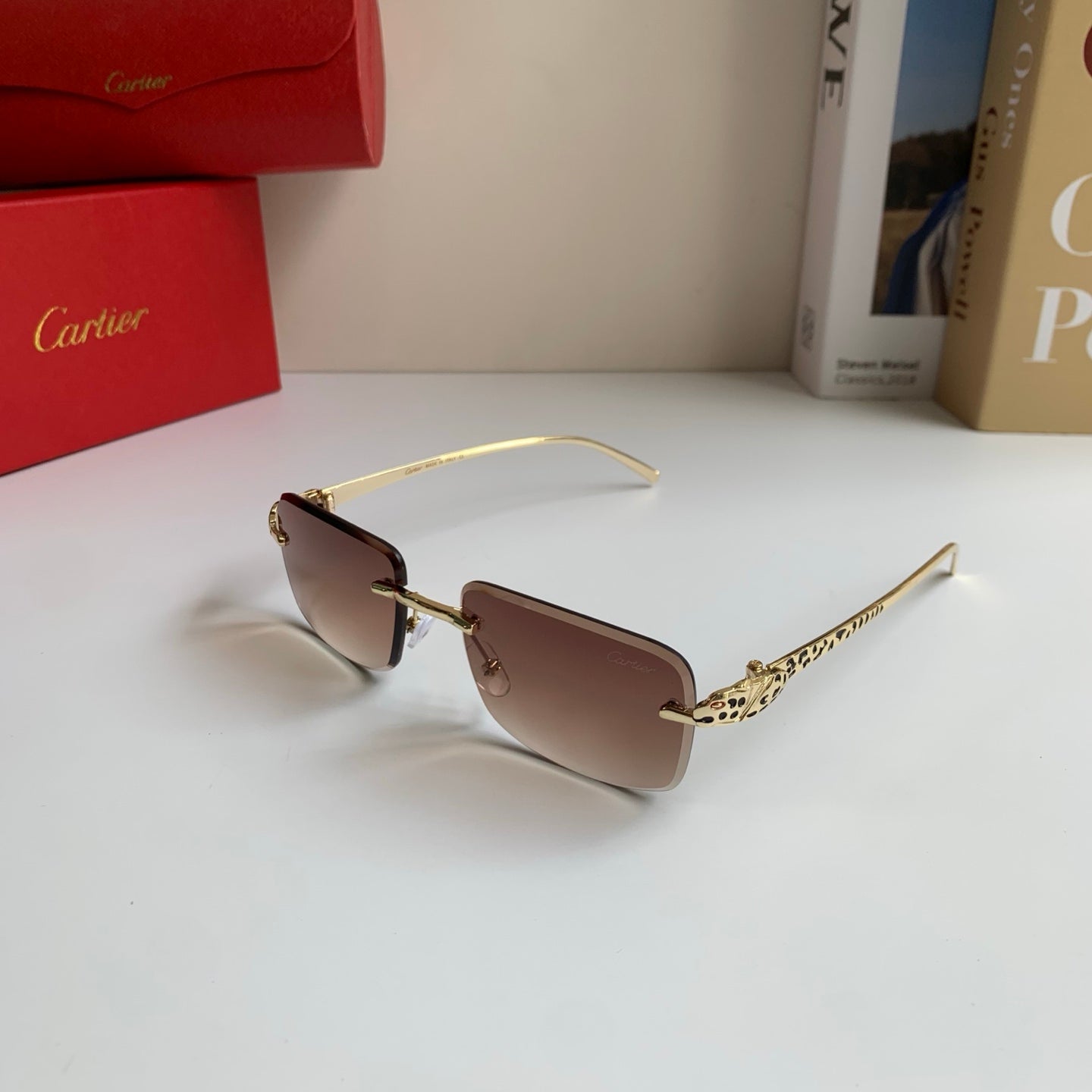 Cartier Square Silver Lens Sunglasses for Men & Women - 382851 - detail image 2