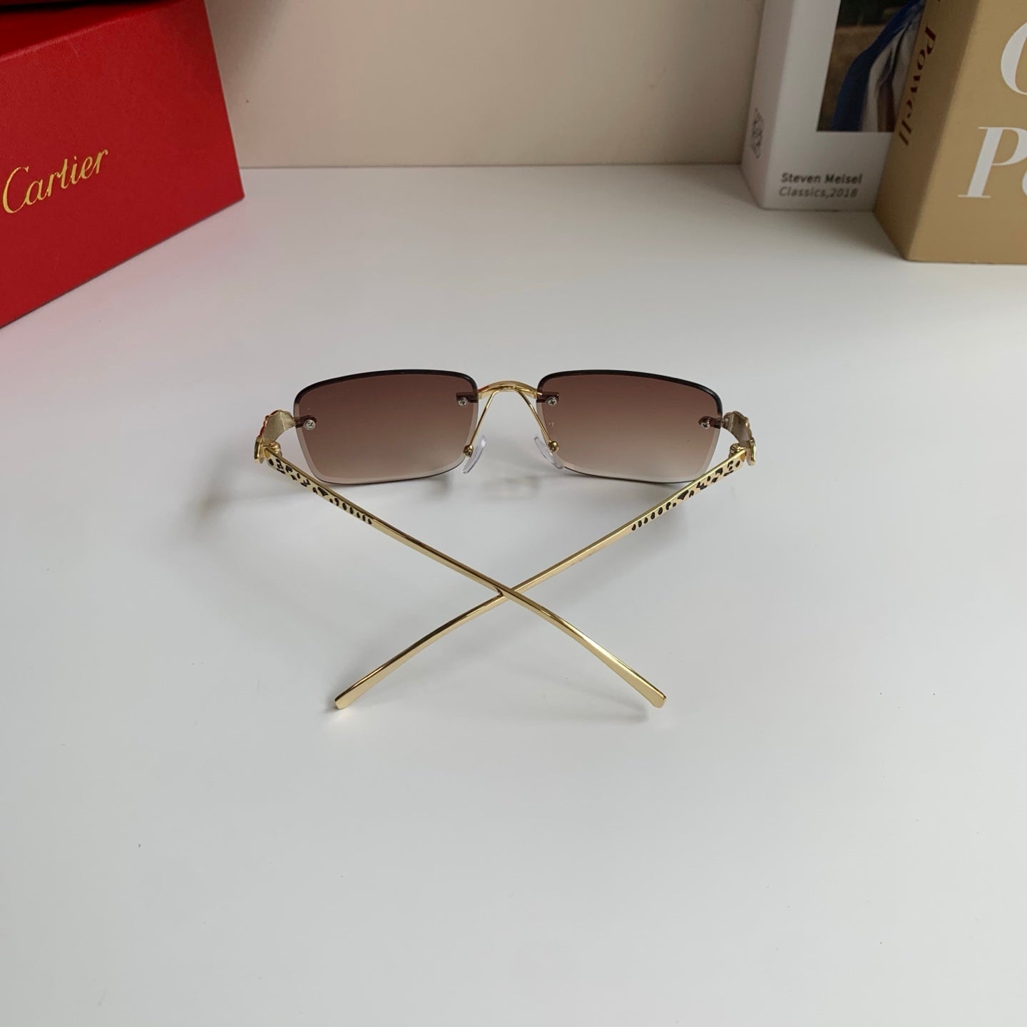 Cartier Square Silver Lens Sunglasses for Men & Women - 382851 - detail image 7