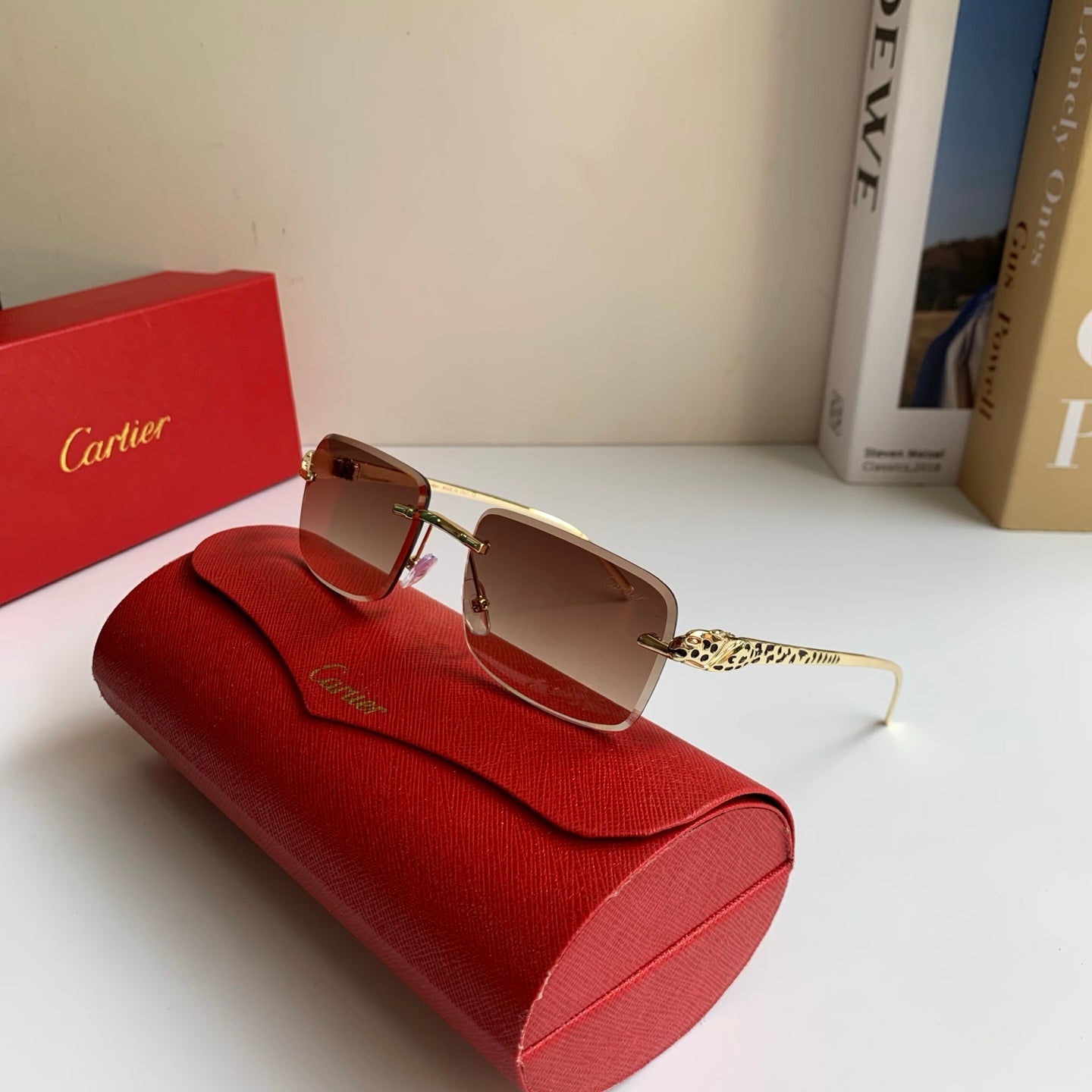 Cartier Square Silver Lens Sunglasses for Men & Women - 382851 - detail image 5