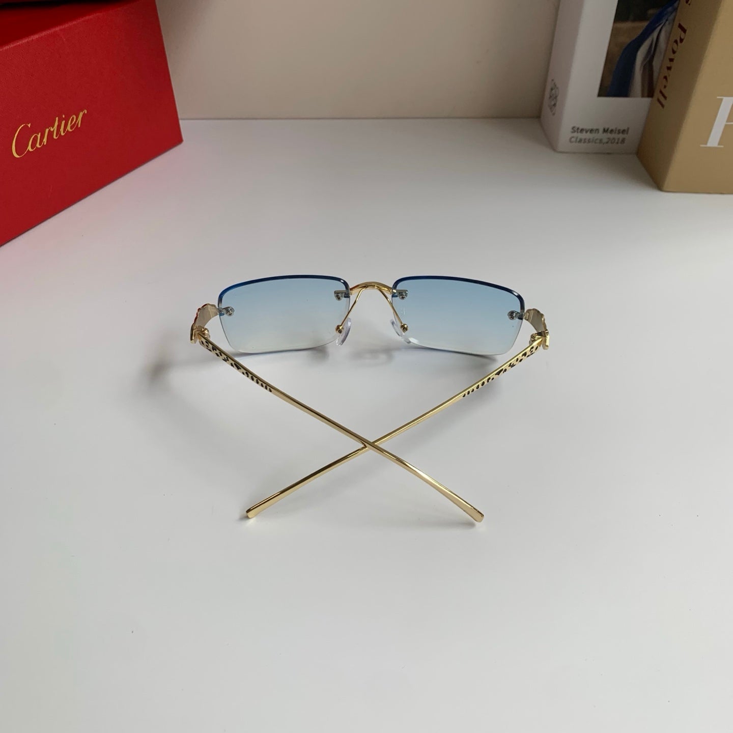 Cartier Square Silver Lens Sunglasses for Men & Women - 382853 - detail image 7