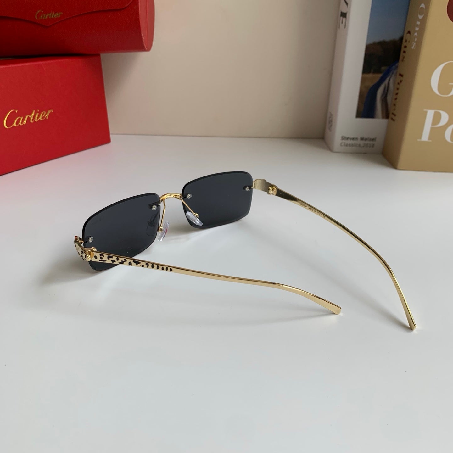 Cartier Square Silver Lens Sunglasses for Men & Women - 382854 - detail image 7