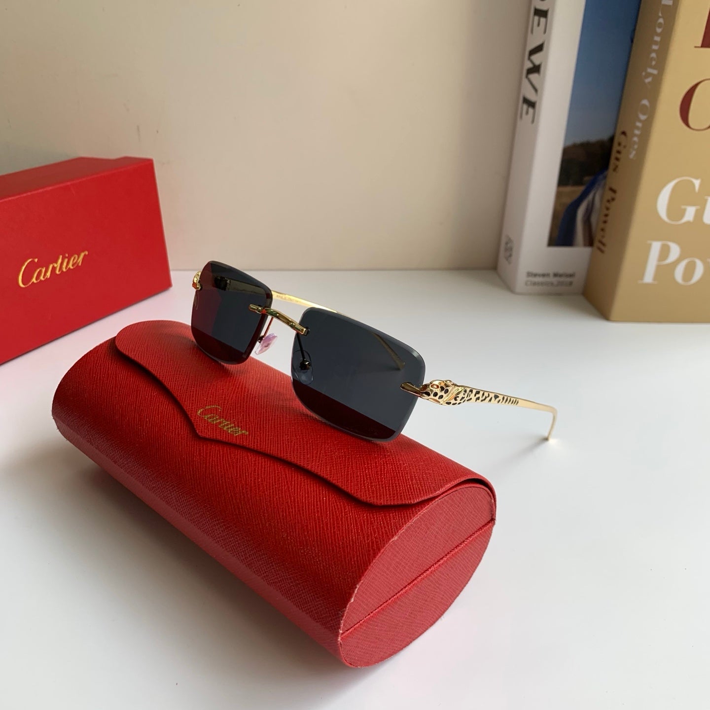 Cartier Square Silver Lens Sunglasses for Men & Women - 382854 - detail image 4